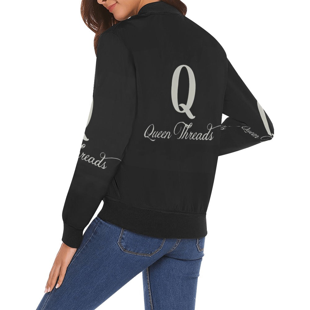 Queen Threads Biker Jacket Black & Grey